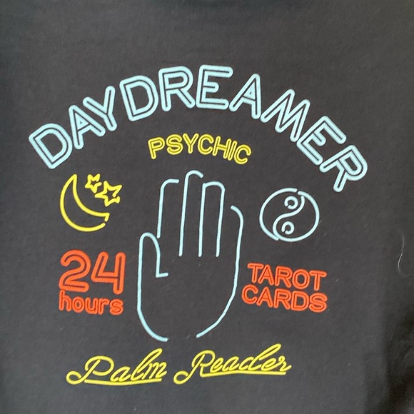 ARTIST UNION DAYDREAMER HOODIE size small tarot cards palm reader double sided - Picture 3 of 11